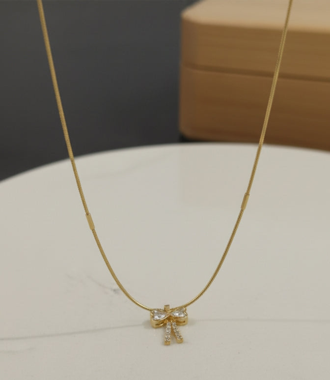 Crystal Bow Pendent