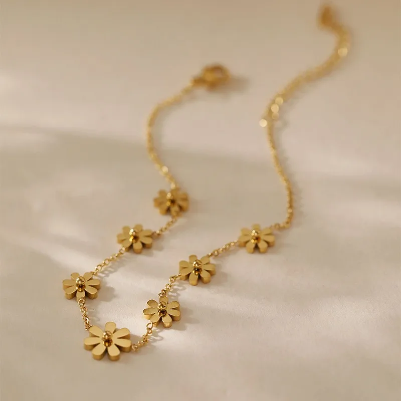 Golden Flower Anklet
