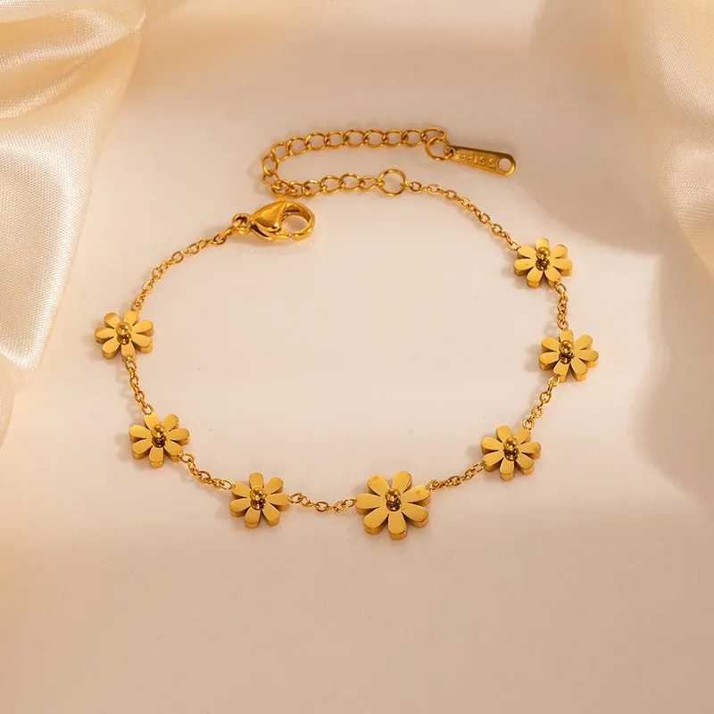 Golden Flower Anklet