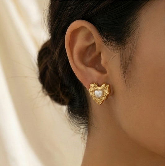Heart of Pearl Studs