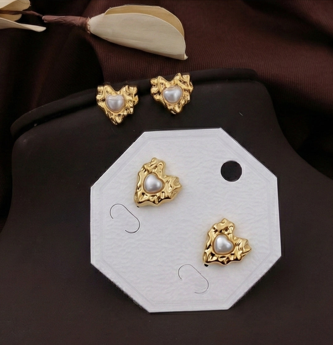 Heart of Pearl Studs