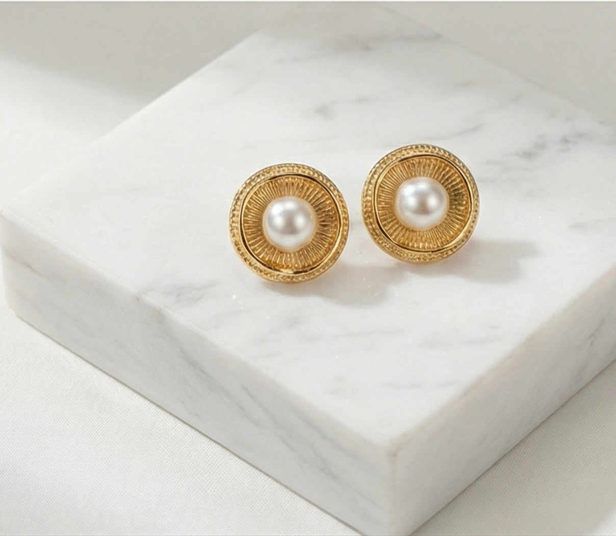 Pearl Flower Studs