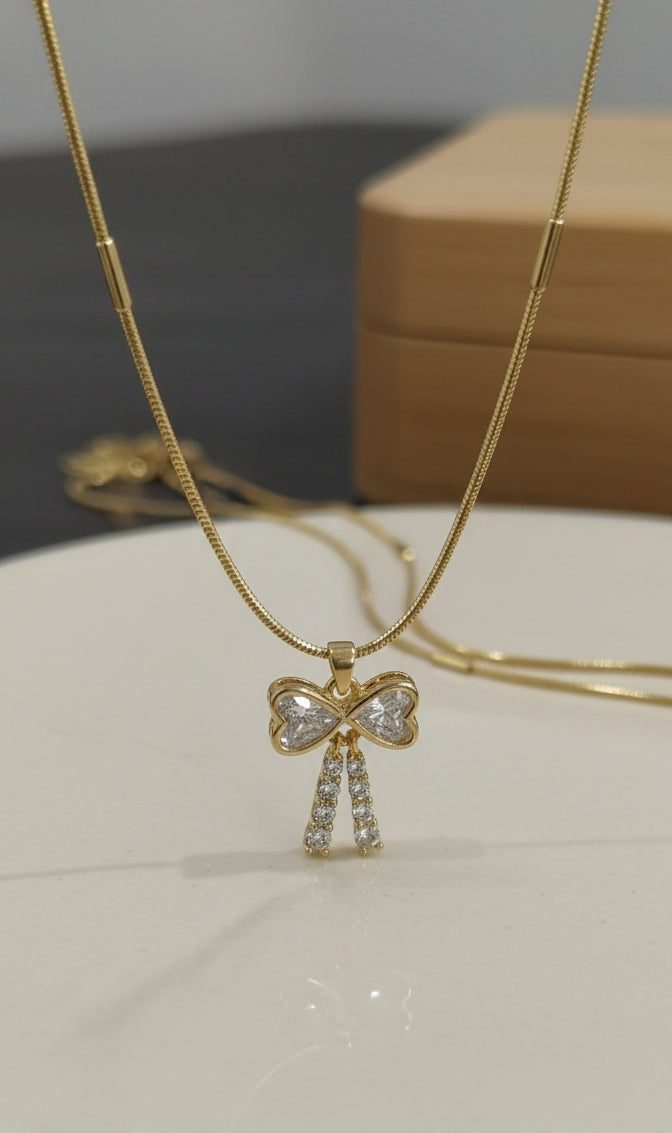 Crystal Bow Pendent