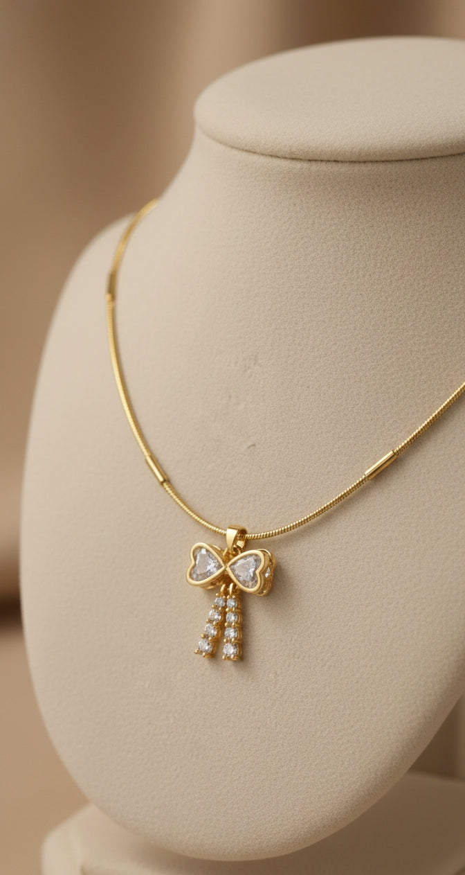 Crystal Bow Pendent