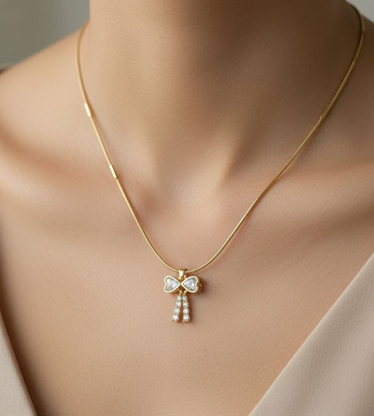 Crystal Bow Pendent