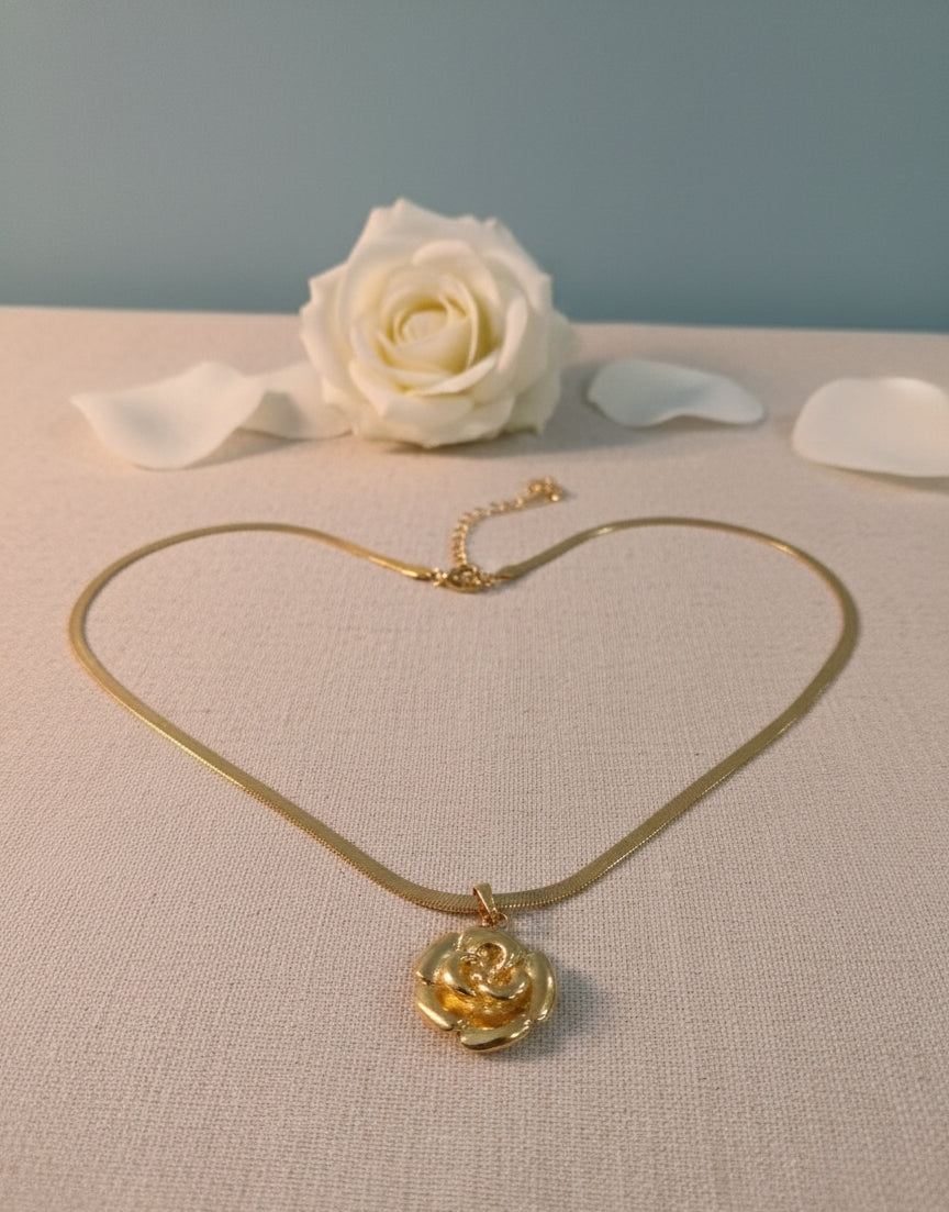 Golden Rose Necklace