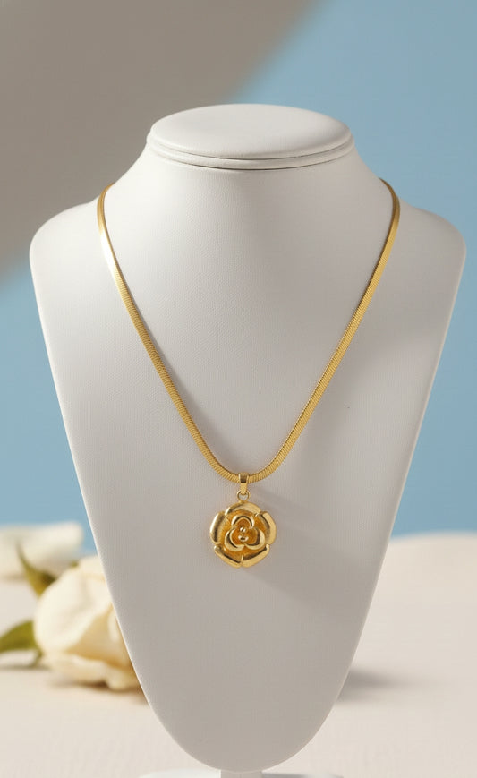 Golden Rose Necklace