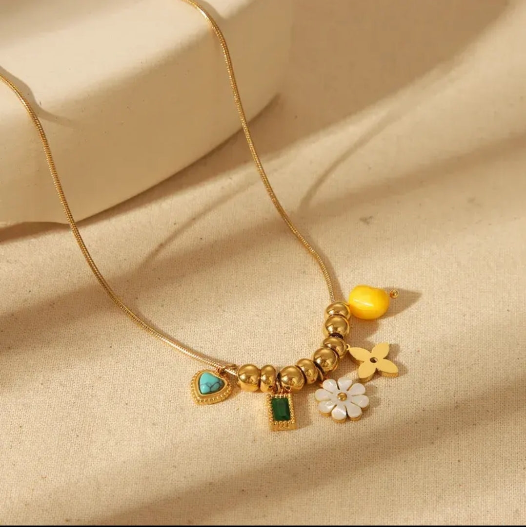 Flower Charm Necklace