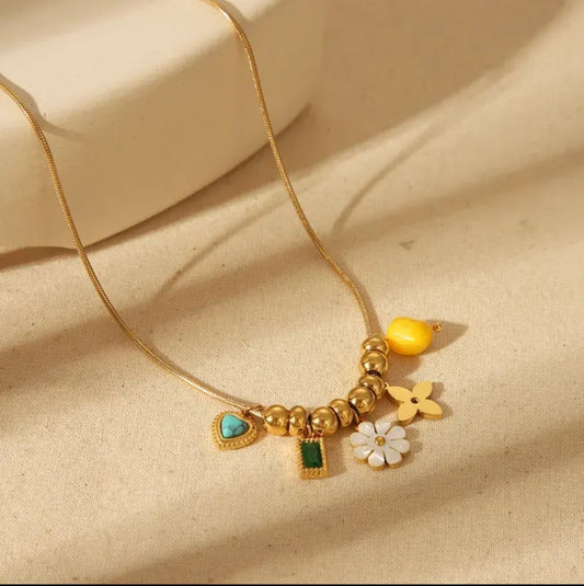 Flower Charm Necklace