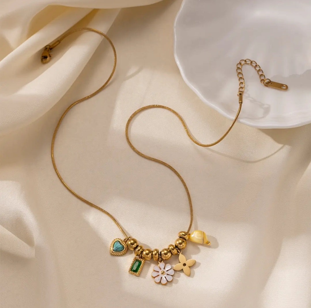 Flower Charm Necklace