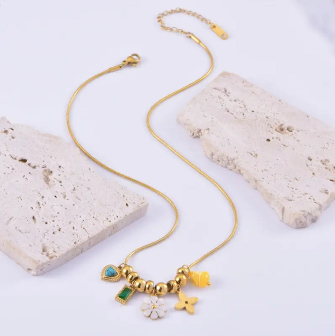 Flower Charm Necklace