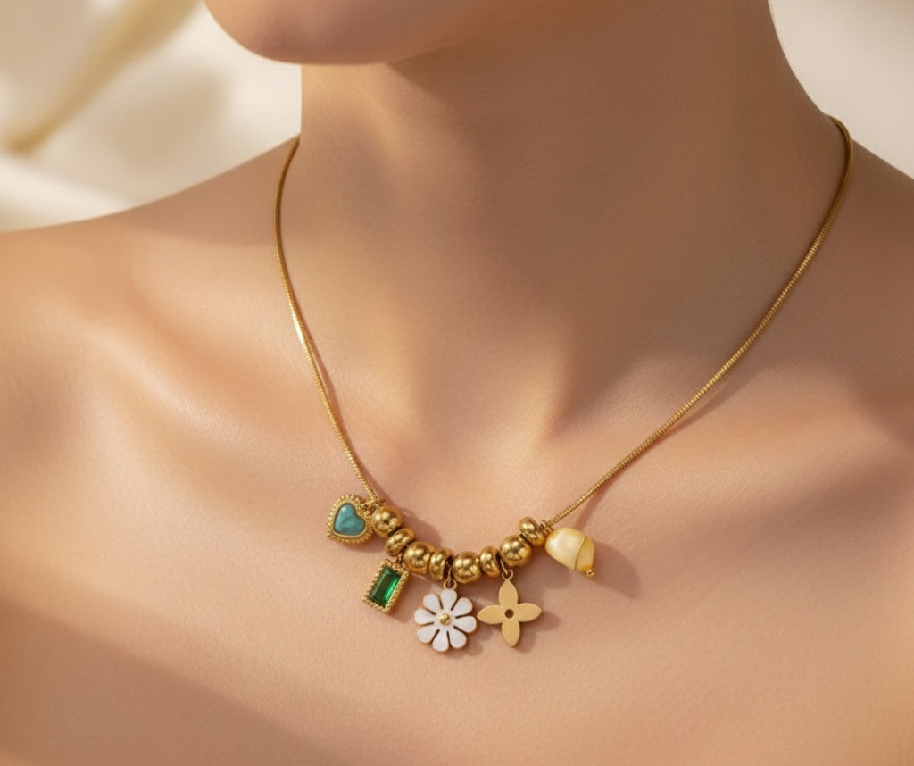 Flower Charm Necklace
