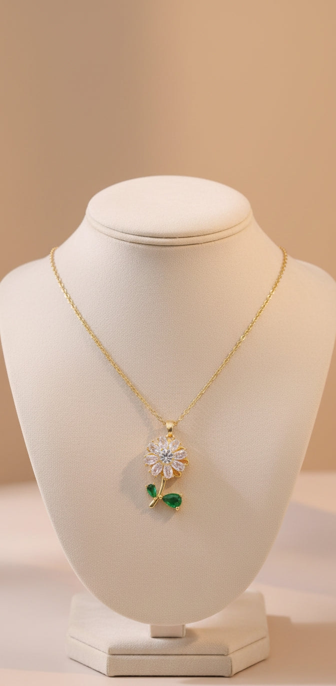 Crystal Flower Pendent
