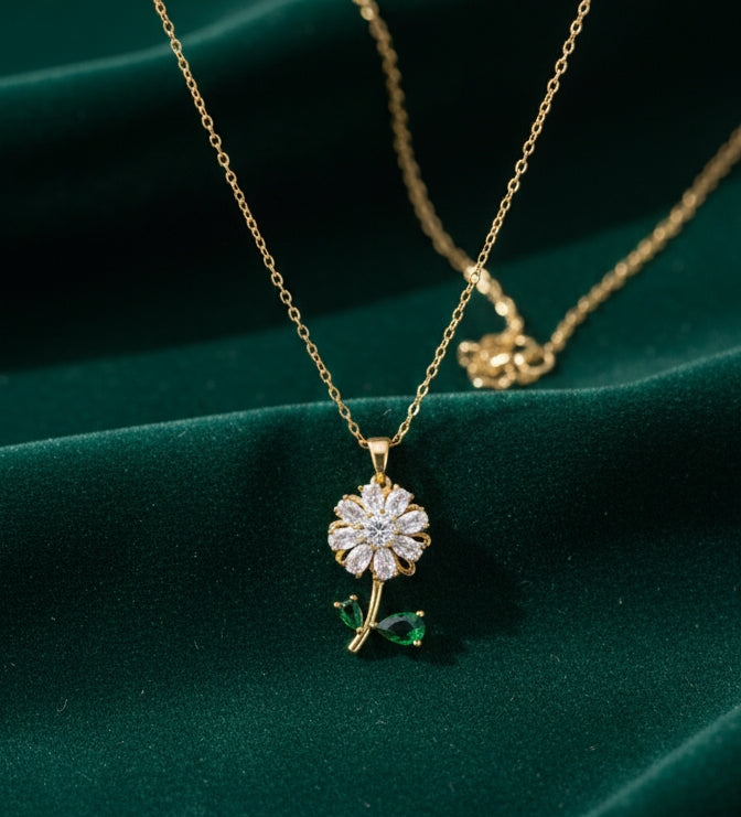 Crystal Flower Pendent