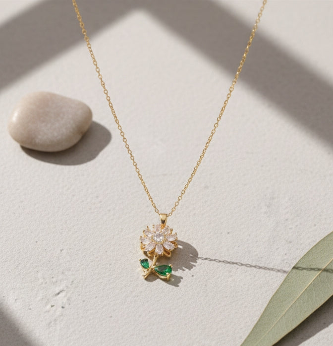 Crystal Flower Pendent