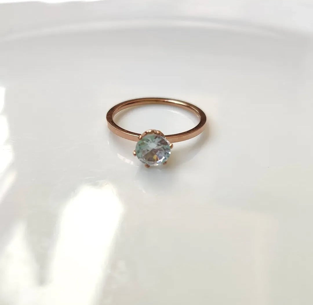 Solitaire Minimal Ring